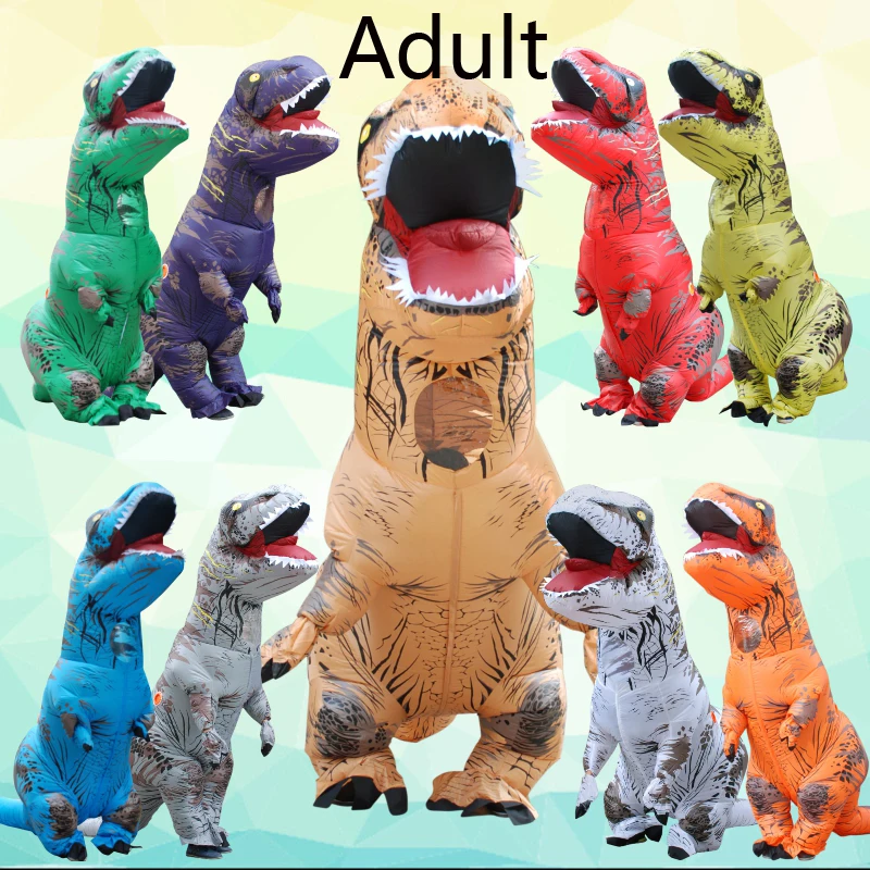 

Kids Adult Inflatable Dinosaur Funny costume cartoon characters fancy dress Costume animal mascots Cosplay