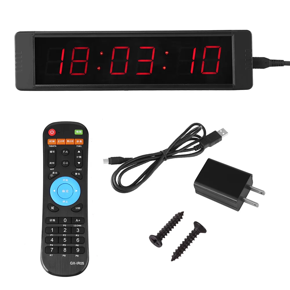 

VBESTLIFE Electronic Timer Programmable LED Remote Wall Clock Prscise Timer Stopwatch Remote Control timer w/ Countdown Function
