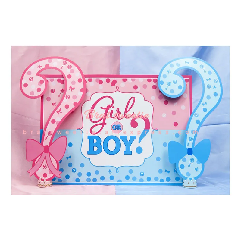 7x5ft Girl or Boy Gender Reveal Backdrop Photography Paty Background Gender Reveal Wall Decoration Photo Studio Booth Supplies - Цвет: boy or girl backdrop