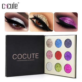 

Cocute 9 Colors Eyeshadow Palette Pressed Glitters Eye Shadow Palette Rainbow Cosmetic Pressed Make Up Set Beauty Long Lasting