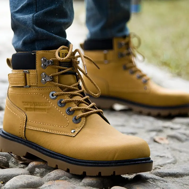 

Winter Mens Boots Men Casual Fahsion Snow Ankle Boots Man Leather Boots
