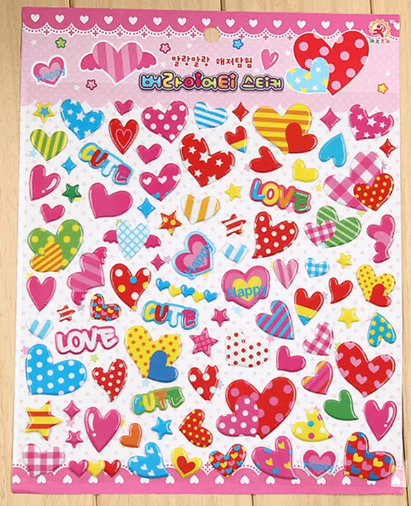 Children's stickers, bubble stickers, cartoon animals, digital alphabet fish, cake change, smiling face paste 2