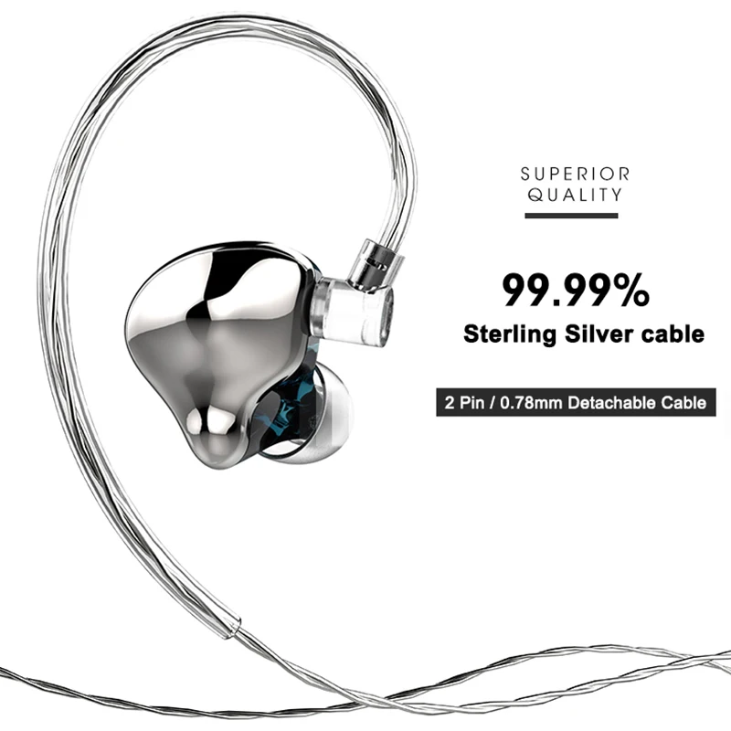 Динамический драйвер VSONIC VS9 ICEBERG Hi Fi наушники вкладыши флагманские IEM с 2 штырьками