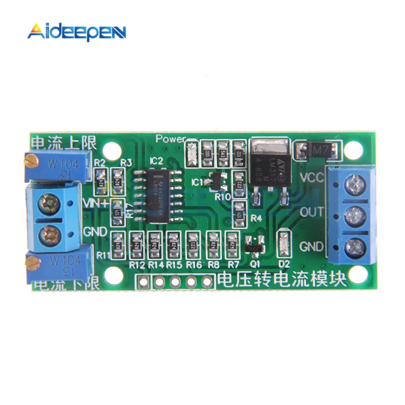 0-5V постоянного тока до 4-20mA DC 12 V-24 V линейное преобразование Напряжение к тока передатчик сигнала модуль регулируемый потенциометр изолированный доска