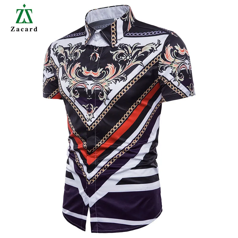 Zacard 2018 3D Digital Printing Men's Shirt Summer New Arrival High ...