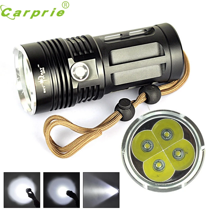 

Super High power 7000 LM 4T6 4x CREE XM-L T6 LED Flashlight Torch Lamp 3 Modes 18650 170129