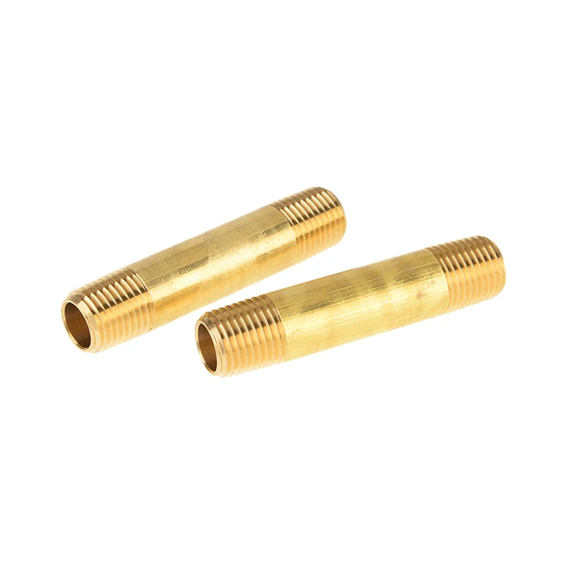 

3328 Brass Pipe Fitting 1/8" 1/4" 3/8" Male Long Nipple Fitting