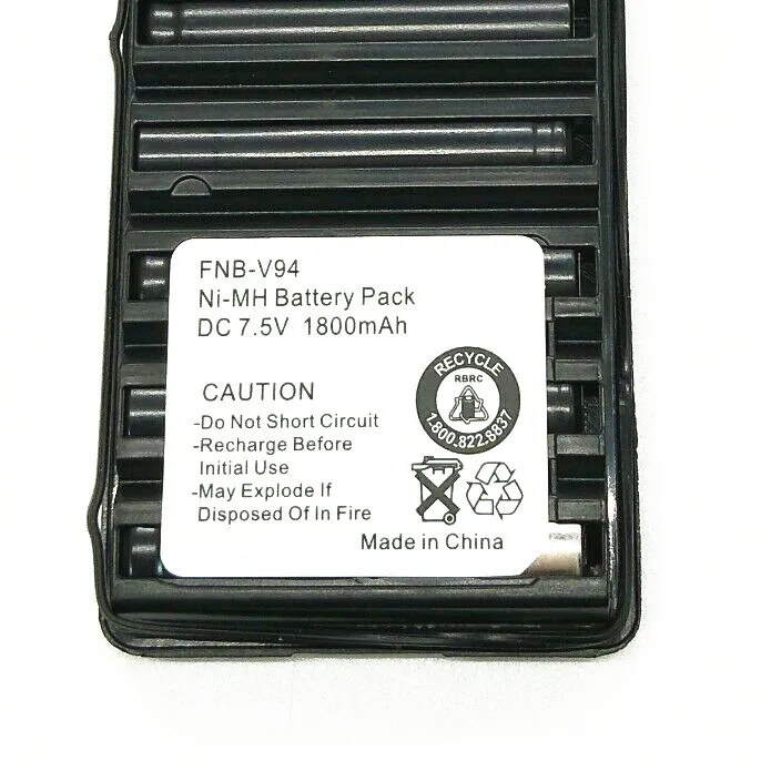 1800mAh 7.5V NI-MH FNB-V94 Ni-MH Battery Pack for Yaesu/Vertex Radio FT-60 FT-60E FT-60R VXA-300,VX-110 VX-120 VX-150 walkie talkie 5km range