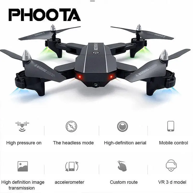 

Intelligent Folding Drone WIFI FPV 480P/720P HD Camera 6-Axis Headless Mode Quadcopter