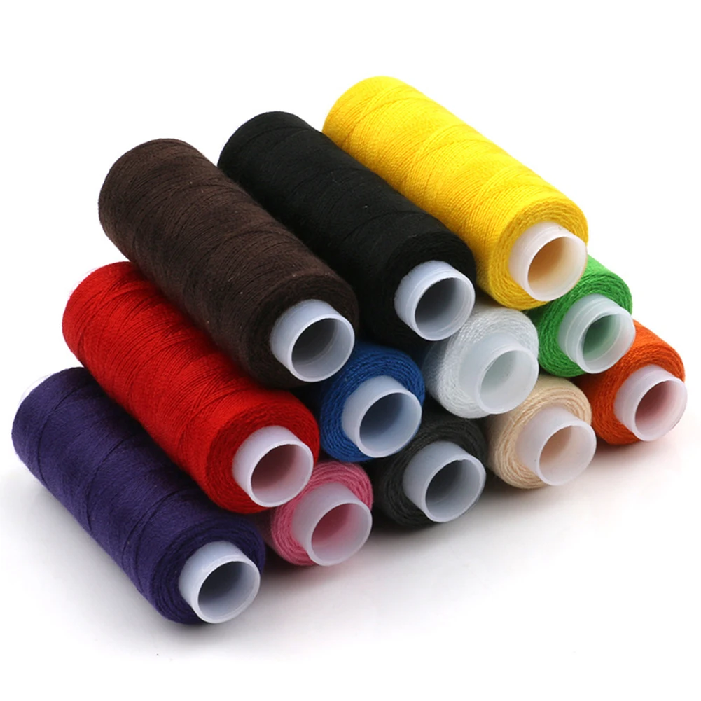 

Machine Sewing Dress Sewing Knitting Finest Thread Reel 12 Colors Hand Stitching Thread Polyester Bright Colors