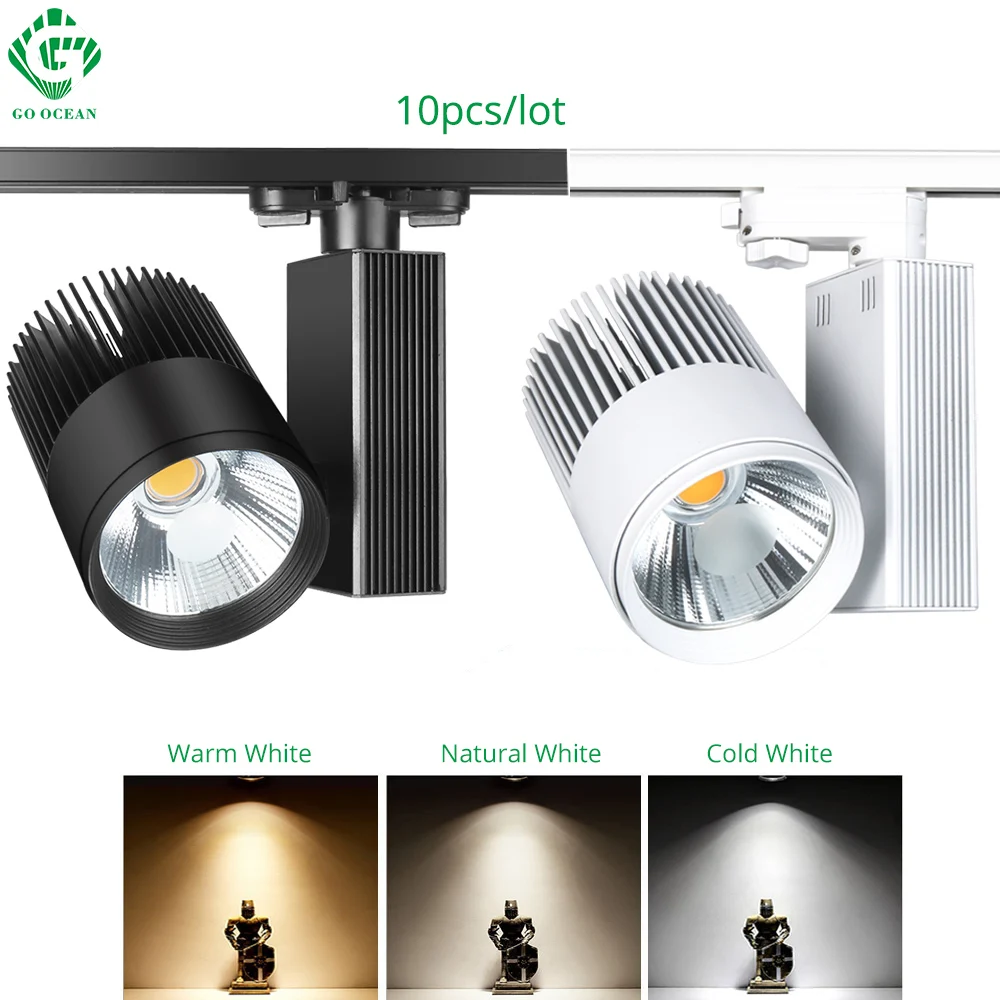 

Tracking Light 40W LED Spot Rail Lights Modern Clothes Store Windows COB Spotlight Lighting 2/3/4 wire Phase Track Lamp Fixtures