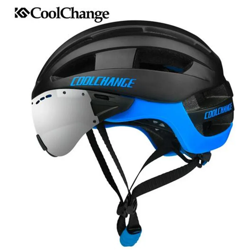 

CoolChange Cycling Helmet EPS Windproof Lenses Integrally-molded Bicycle Helmet Men 16 Vents MTB Bike Helmet Casco Ciclismo
