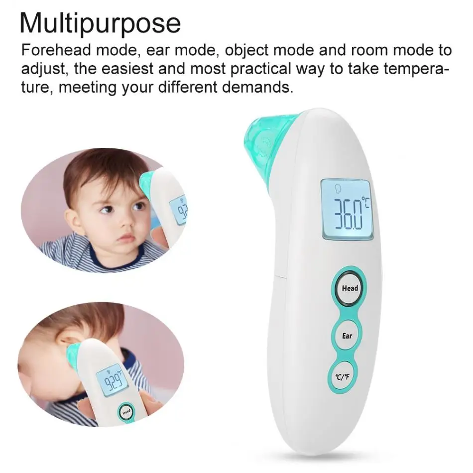 Бесконтактный лоб ушной термометр цифровой инфракрасный термометр для младенцев детей и взрослых ушной термометр CE FDA ROHS