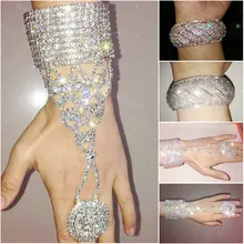 Блестящая повязка на руку со стразами, танцевальные украшения, украшение для рук невесты, браслет 1 заказ = 1 шт