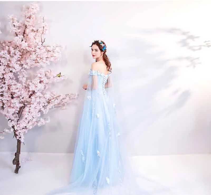 Синее роскошное вечернее платье свадебное бальное платье без рукавов с открытыми плечами свадебное платье для женщин плюс размер 5XL 6XL 4XL