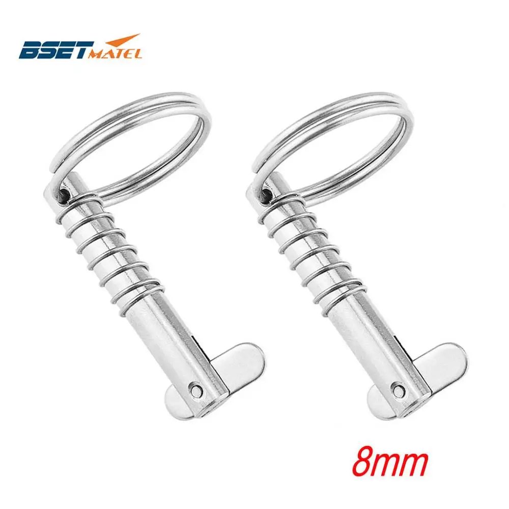 

2PCS 8mm BSET MATEL Marine Grade 316 Stainless Steel Quick Release Pin for Boat Bimini Top Deck Hinge Marine hardware Boa