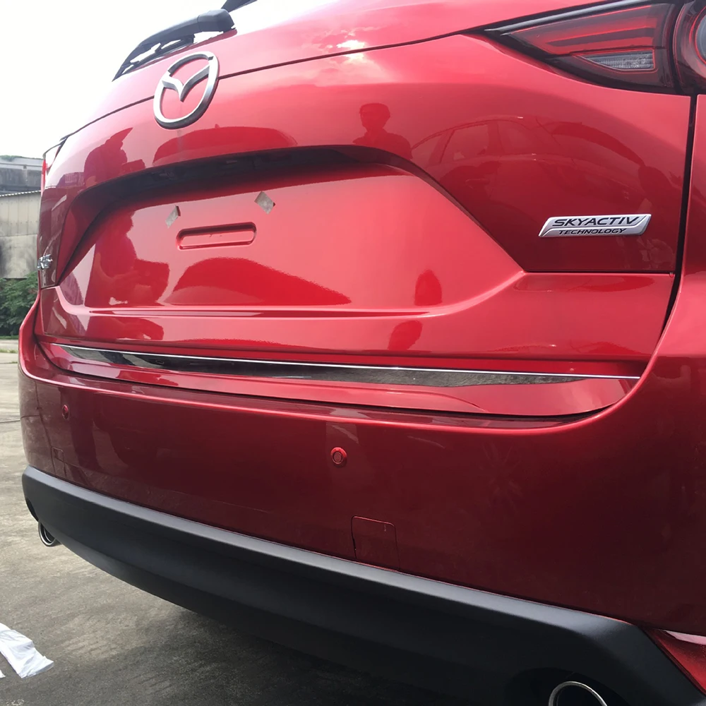 KOUVI ABS Chrome plastic molding trunk lid cover trim 1pc/set for 2017 CX-5 CX5 CX 5 Refitting Accessories car styling цена KOUVI ABS Chrome plastic molding trunk lid cover trim 1pc/set for 2017 CX-5 CX5 CX 5 Refitting Accessories car styling цены онлайн
