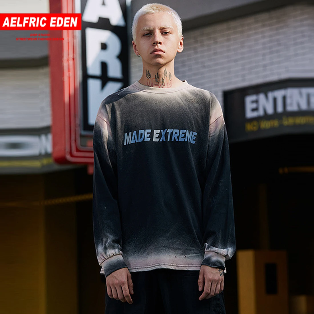 

Aelfric Eden Long Sleeve T-shirts Men Letter Print Casual T Shirt Color Block Fashion Harajuku Cotton Hip Hop T Shirt Streetwear