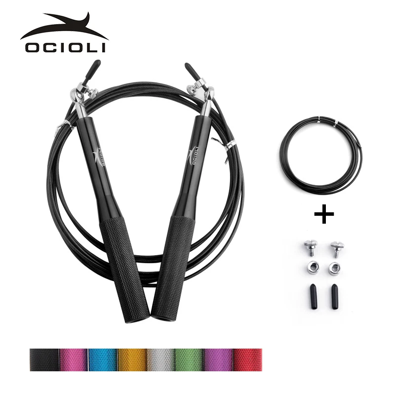 

Speed Jump Rope Ball Bearing Metal Handle Sport Skipping,Stainless Steel Cable Crossfit Fitness Equipment Crossfit