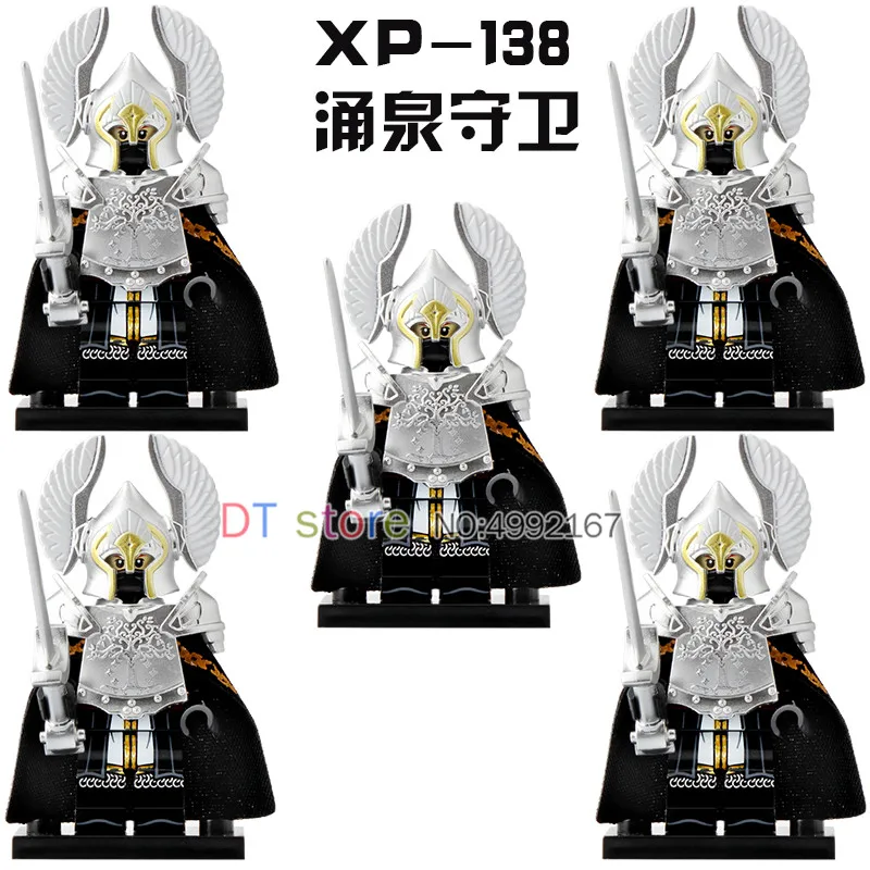 

50Pcs/Lot Game of Thrones Guard Soldier of Gondor Knight Spear Sword Stark Ice and Fire Legoed Building Blocks Toys Kids XP138