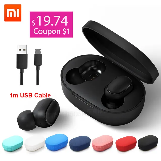 Xiaomi Redmi Airdots TWS Bluetooth наушники стерео бас Bluetooth Airdots 5,0 Eeadphones с микрофоном Handsfree наушники AI управление