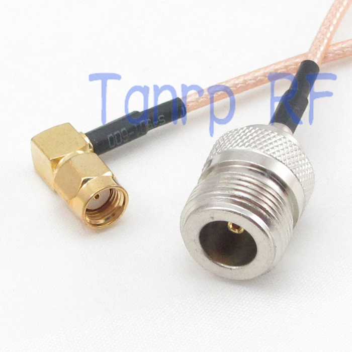 SMA Female RIGHT ANGLE Bulkhead to SMA MALE RF pigtail Cable COAX RG316 2-20inch 