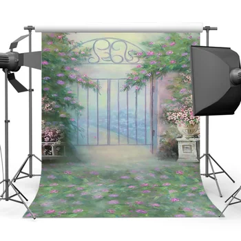 

Mehofoto Purple Flower Door Photography Background Newborn Baby Floral Backdrop Photo S-2977