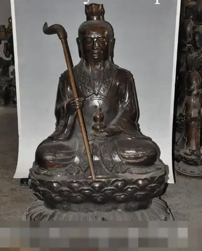 

S01788 38"Chinese bronze Taoism Lord Lao Zi of the Great Monad TaishangLaojun Statue B0403