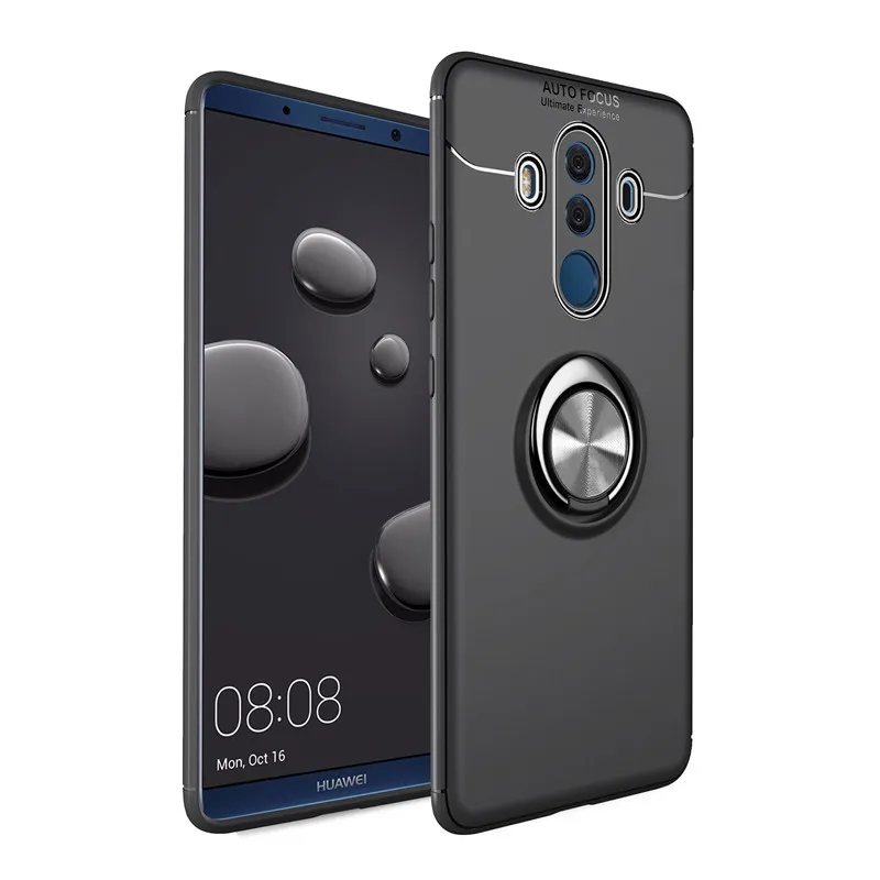 

Anti-knock Soft Silicone Back Cover Cases For Huawei Mate 10 Pro /Mate 10 Mobile Phone Case With Ring Bracket