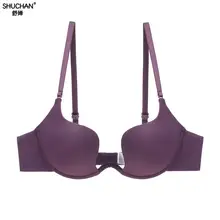 

SHUCHAN Deep U Wedding Wear Push Up Bra Half Cup(1/2 Cup) Underwire Sexy Low Cut Ecmln Push Up Women Lingerie Intimates Bras