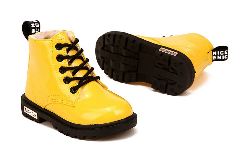 SKOEX Childrens Boots Waterproof Boys Girls Martin Boots Winter Kids Snow Boots Ankle Short Booties Child Fashion Sneakers