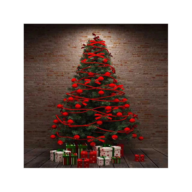 

10X10ft Thin vinyl Photography Studio Senior Vinyl Background Digital print Christmas tree, gift boxes Backdrops ST-344