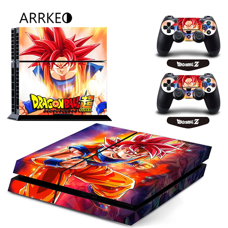 

ARRKEO Dragon Ball Son Goku Cover PS4 Skin Sticker for Sony PlayStation 4 Console 2 Controller Stickers Skins Christmas Gift
