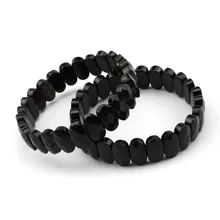 Черный турмалиновый камень бусины браслет природный энергетический камень браслет DIY ювелирные изделия для женщин для подарка оптом