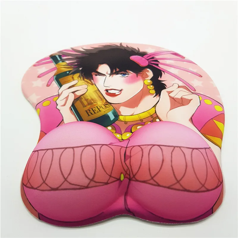 JoJo Bizarre Adventure Joseph Joestar Funny 3D Breast Mouse Pad