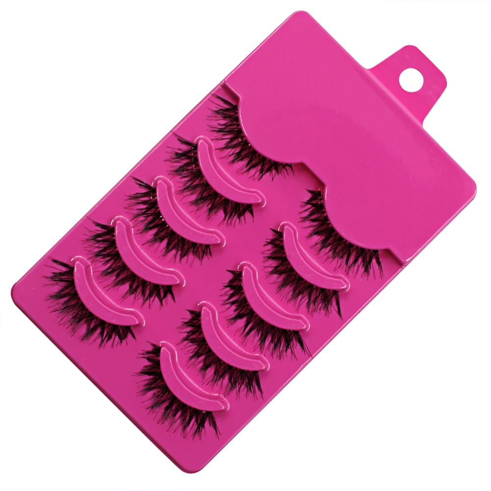 

Hot5 Pairs Makeup Handmade Messy Natural Cross False Eyelashes Perfect Eye Lashes