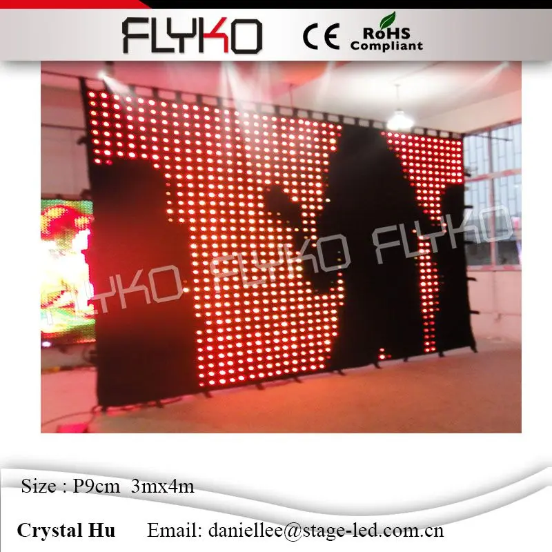 

Gorgeous christmas led video curtain professional product led video backdrop wall p90mm