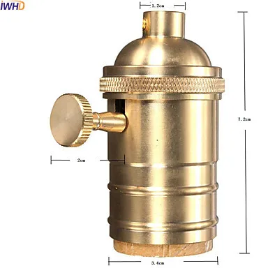 IWHD Portalamparas Винтаж E27 гнездо основание светильника с коммутатором Edison ЛАМПЫ держатель E27 держатель лампы Socket 110-220 В