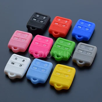 

4 Buttons Silicone Rubber Car Key Fob Keyless Entry Fob For Ford Complete Remote Control protect skin cap set shell 100pcs