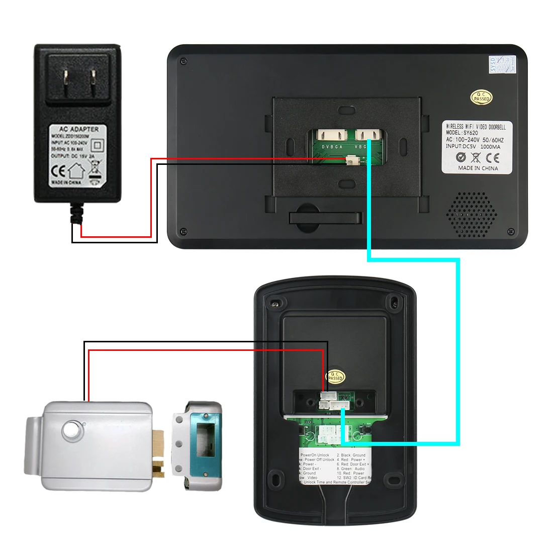 7 дюймов Сенсорный экран Цвет Wifi смарт-видео-телефон двери дверной звонок светодиодный свет дверной звонок с RFID карты домофон Камера