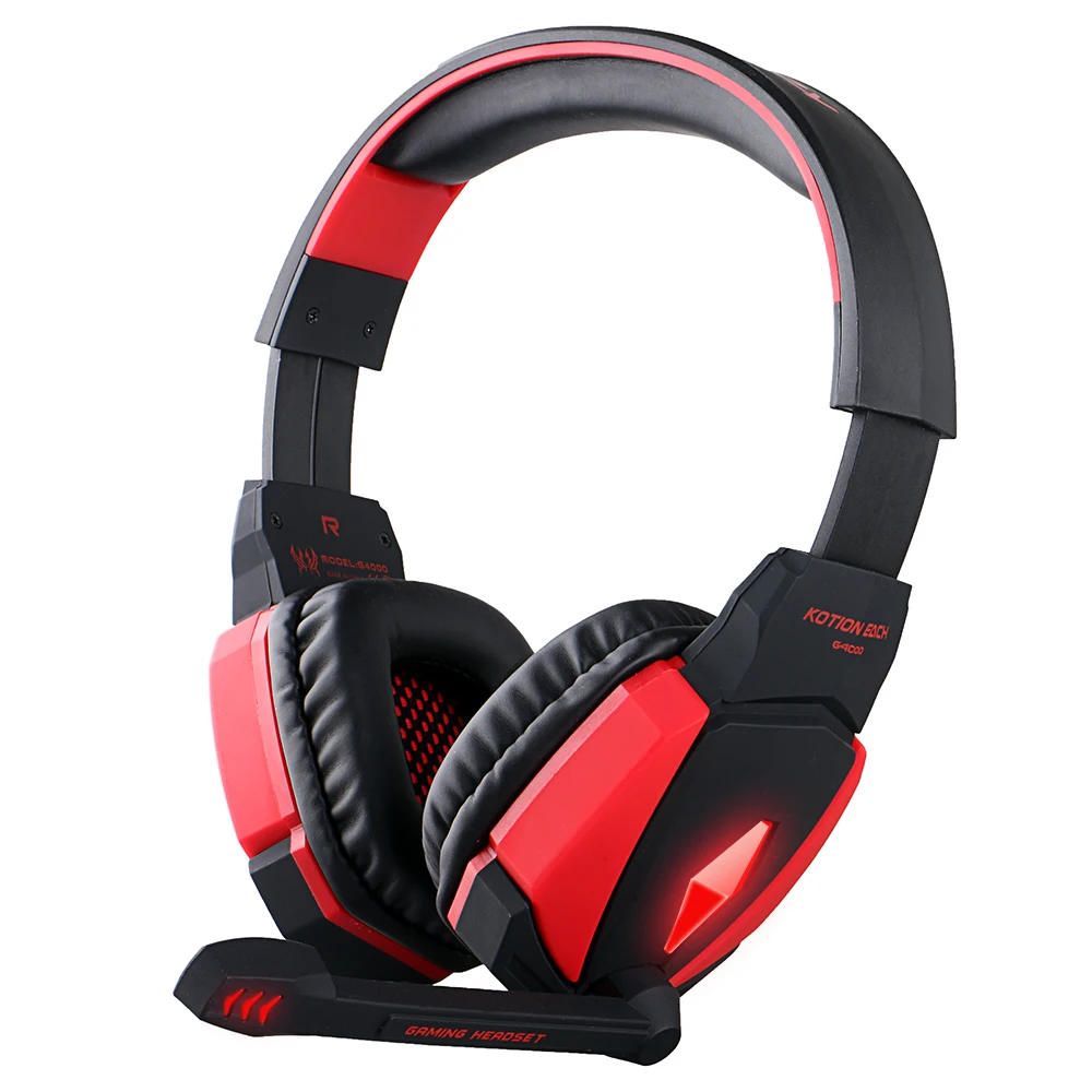 KOTION каждый G4000 USB Stereo Gaming наушники 2,2 м проводной бас гарнитура w/Mic повязка игры гарнитуры для ПК ноутбук Gamer