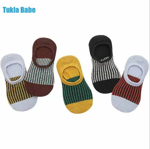 

5Pairs Pack Spring and summer new cartoon children's cotton socks mesh breathable boat socks