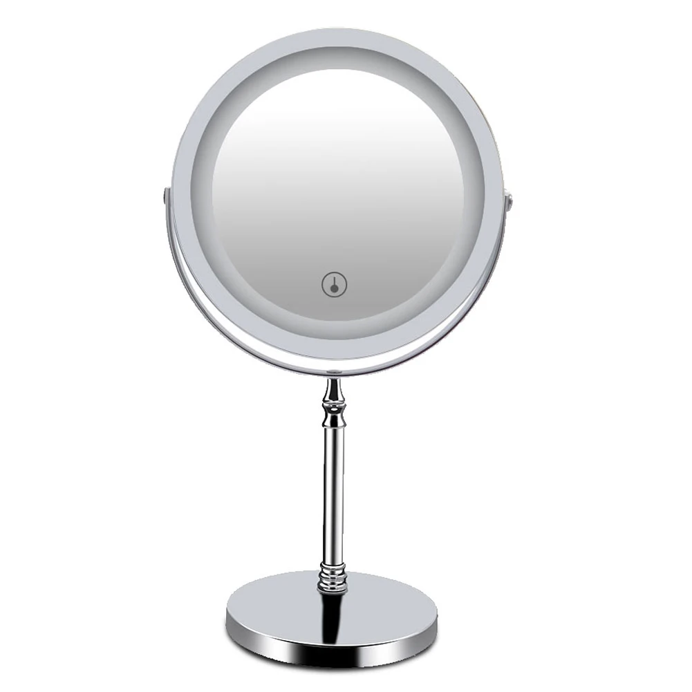 

High Quality 7Inch Double Sided Makeup Mirror 10x Magnified Dimmable 360 Swivel Mirrors for Bedroom Bathroom