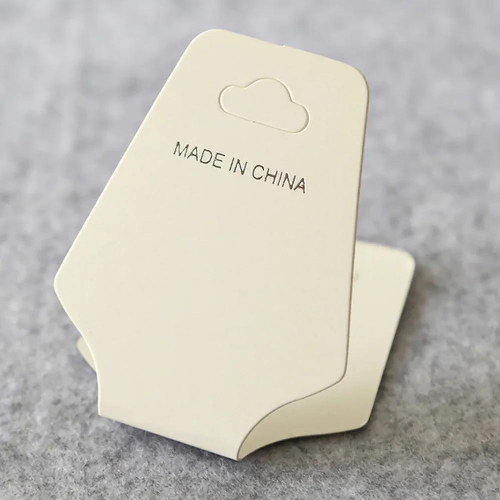 

100Pcs Display Cards Fold Over Organizer Holder Hanging Packing Necklace Multifunctional Jewelry Tag Bracelet Earrings Adhesive