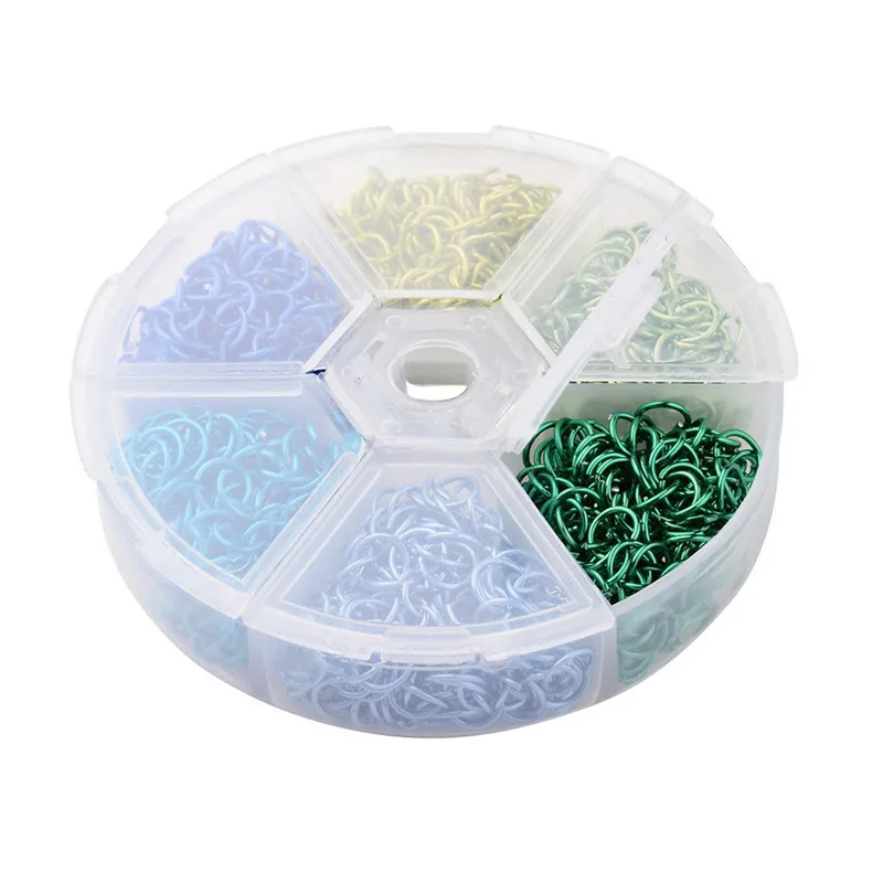 

1080Pcs Mixed Color Single Ring Connecting Ring Fit Bracelet Necklace Earrings Extended Connection Diy Pendant Buckle Material