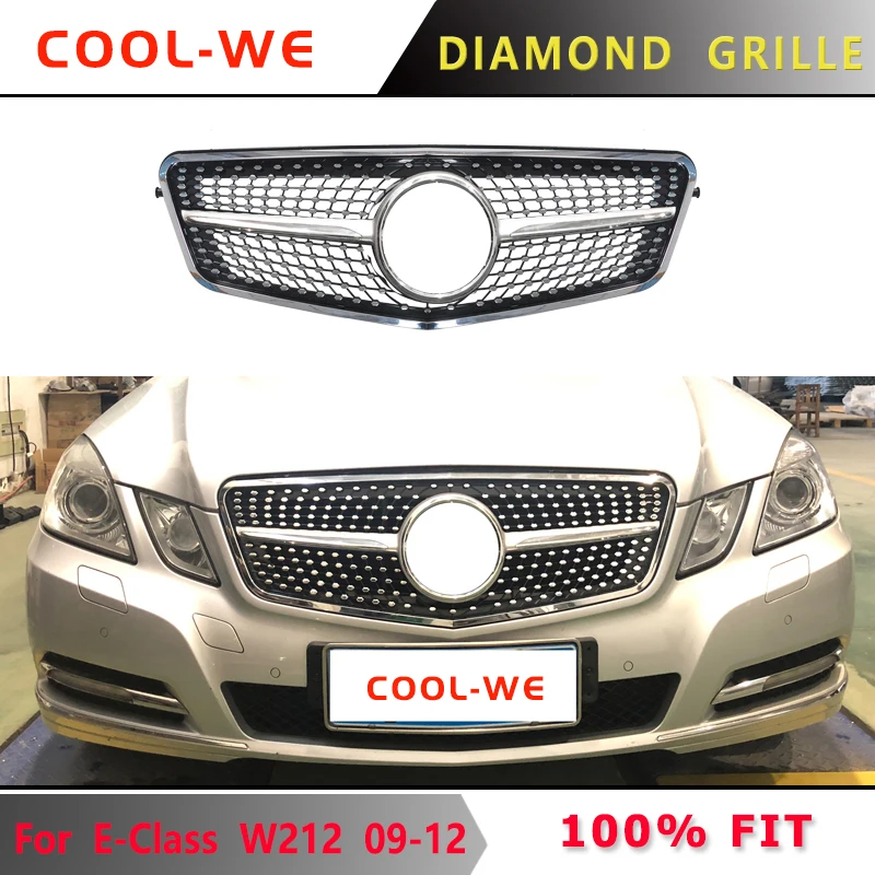 

For Mercedes Benz W212 Grill E CALSS Diamond Grille E200 E260L E300L E350 E400 2009-2012