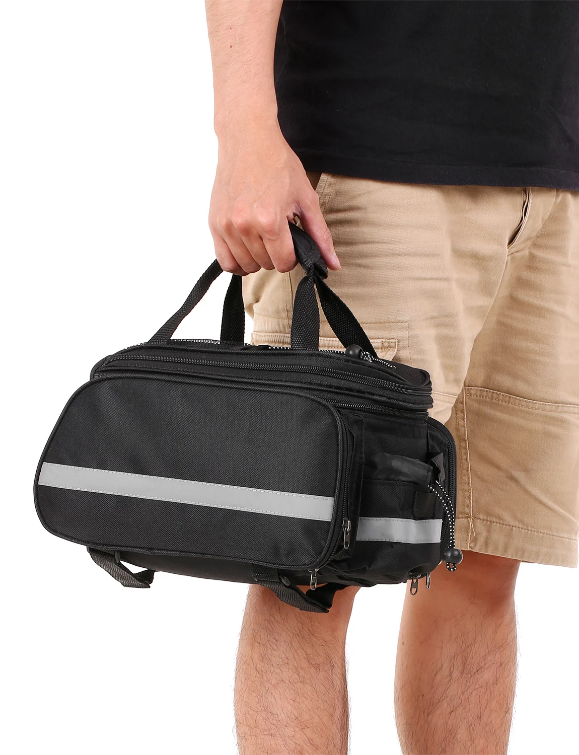 Lixada 13L Backseat Bag Handbag Shoulder Bag Bicycle Rear Seat Bag Outdoor Cycling Bike Rack Seat Bag Rear Trunk Pannier