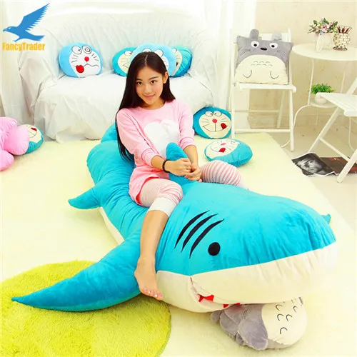 Fancytrader Huge Giant Shark Sleeping Bag Beanbag Sofa Bed Carpet Tatami Plush Stuffed 2 Colors FT90358 (3)