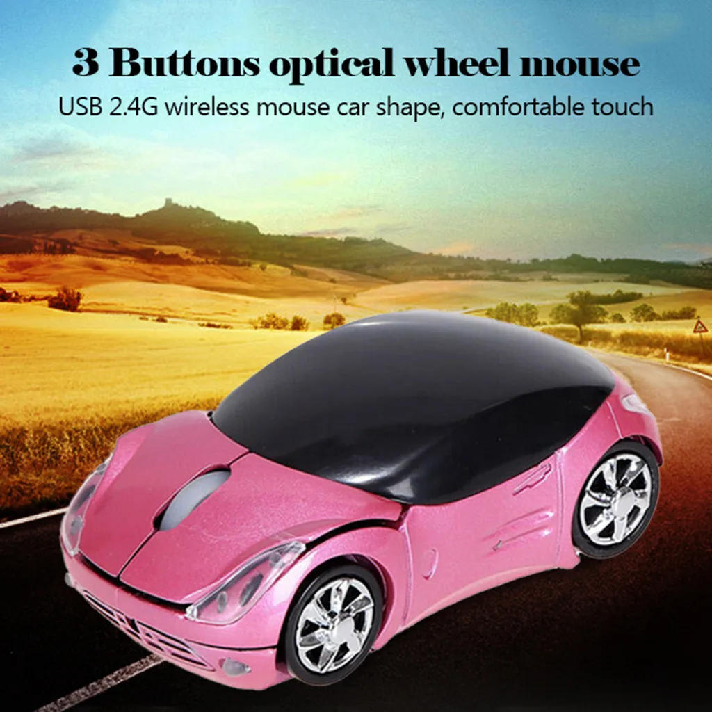 

Cute Mobilize Gaming Flexibly 2.4GHz Wireless Mouse 3D Car Mice for PC Laptop