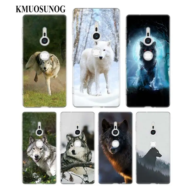 

Transparent Soft Silicone Phone Case Animal Print Wolf for Sony Xperia E5 XA1 XA2 M5 Z5 XZ1 XZ2 Compact